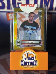 CM Punk 2025 Topps Chrome WWE Gold Refractor On Card Autograph /50🔥 - Bild 1 von 5