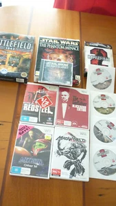 LOT OF 4 USED NINTENDO WII GAMES PLUS 2 USED PC GAMES & ONE EMPTY BOX - Picture 1 of 6