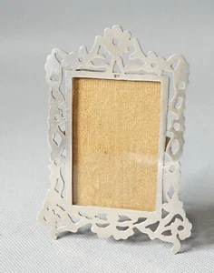 Vintage Egypt Sterling Silver Photo Picture Portrait Frame w/Glass Cover - Picture 1 of 10