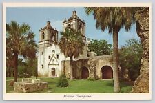 Mission De La Concepcion De Purisma San Antonio Texas TX 1960s Postcard Church