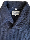Schott Bros. Navy Blue Wool Shawl Collar Sweater Sz 2Xl