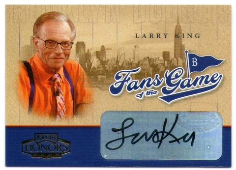 LARRY KING 04 PLAYOFF HONORS FANS OF THE GAME AUTO AUTOGRAPH CARD! Cover