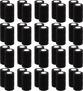 40 Rolls Self Adhesive Bandage Wrap 4 Inch Black Bandage Self Adherent Wrap Stre - Picture 1 of 6