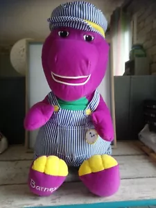 Peluche dinosaure jumbo 65 cm Barney conducteur de train Fisher-price Mattel - Imagen 1 de 2