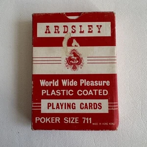 Vintage Ardsley Playing Cards World Wide Pleasure Poker Sz. 711 Red - Picture 1 of 5