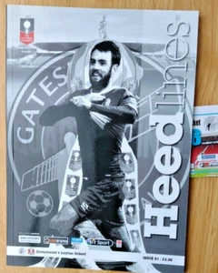 GATESHEAD V LEYTON ORIENT 2017-18 F.A. TROPHY QUARTER FINAL PROGRAMME & TICKET - Picture 1 of 1
