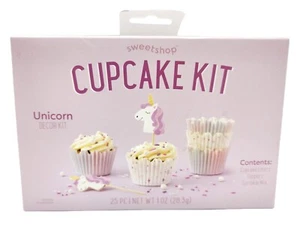 Kit de Decoración de Cupcakes Sweetshop UNICORNIO: Revestimientos, Toppers, Mezcla de Espolvoreadores, TOTALMENTE NUEVO - Imagen 1 de 6