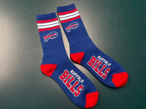 Buffalo Bills NFL Pair Of Blue Cotton Socks NWOT Large Cover