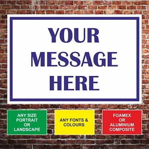 Custom Made Personalised Sign designed for you- Any size colours text logo image - Picture 1 of 12