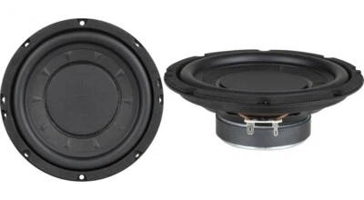 GREATREPLACEMENTSPEAKERS NEW (2) 6.5" SVC Shallow Mount Subwoofer Speakers 4ohm Slim 6-1/2" bass PAIR