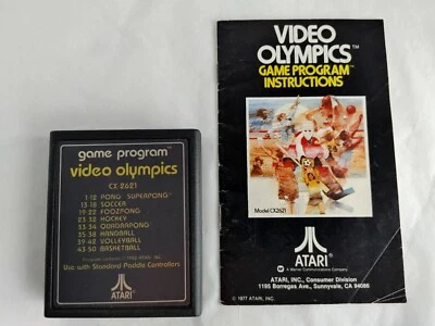 Vintage 1980 Atari Video Olympics Game Cartridge CX2621 With Instructions #17227 - Image 1 of 4