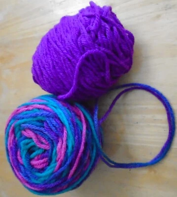 Acrylic COLOR GRADIENT Knit Crochet YARN 2 5/8 oz Magenta ,Pink, Emerald, Purple - Image 1 of 4