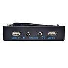 9USB 2.0 hub splitter front panel for microphone interface for