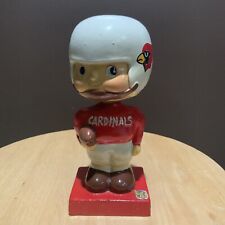 1960's Cardinals Red Square Base Football Bobblehead Nodder GOLD NFL SHIELD