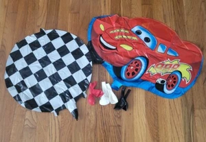 Kids Birthday Car Theme Mylar Balloons Racing Track Flag 8 pieces - Picture 1 of 4