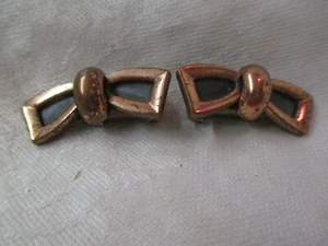 Vintage Renoir Copper Clip on Earrings Bows - Picture 1 of 3