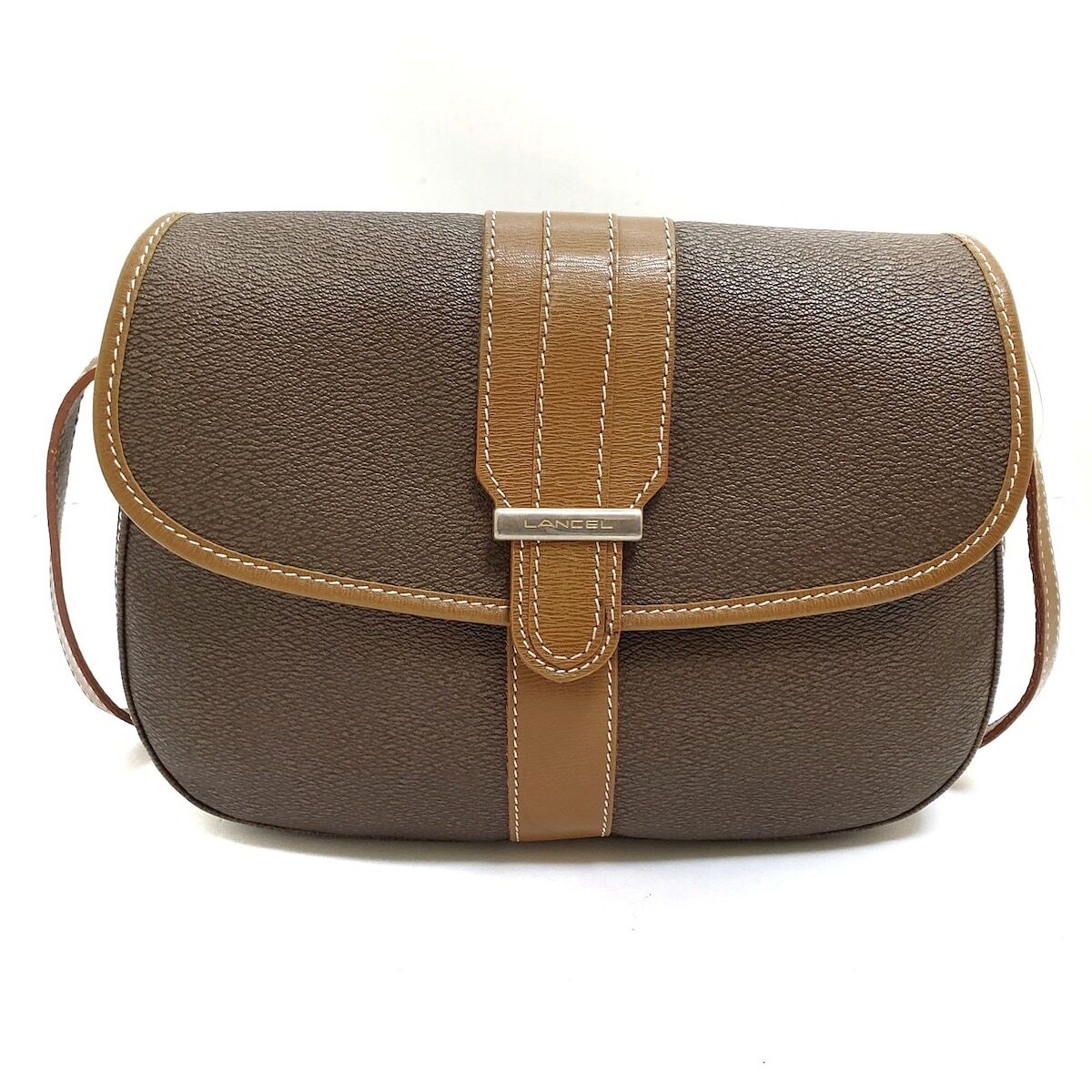 LANCEL ランセル ヴィンテージ ボストン バッグ ベージュ ぽい □□ メンズ