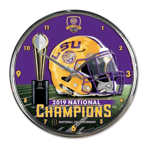 LSU Tigers 2019-2020 CFP National Champions WinCraft Chrome Clock (12") Cover