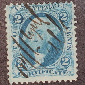 Scott R7c - 2 Cents Certificate Revenue Stamp - gebraucht - SCV - 32,50 $ - Bild 1 von 1