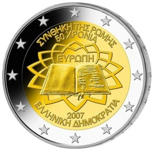 Greece 2007 2 Euro coin 50 years since the Treaty of Rome UNC - Picture 1 of 2