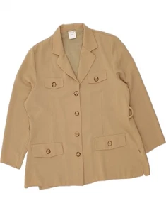 ETAM Womens 4 Button Blazer Jacket UK 20 2XL Beige XY10 - Picture 1 of 3