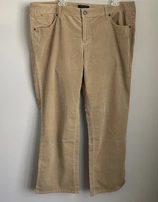 New Talbots Woman Tan Signature Boot Cut Corduroy Pants Size 20W - Image 1 of 4
