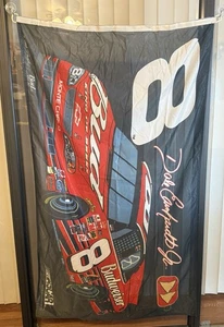Vintage 2002 Dale Earnhardt 8 Budweiser NASCAR Racing Flag  56” Long X 33” Wide - Picture 1 of 6