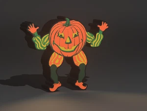 Halloween Decoration Light Box Pumpkin Scarecrow - Picture 1 of 1