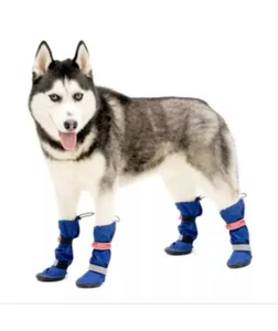 Walkin Pets All-Weather Boots Set of 4 Snow Paw Protection Shoes XL BLUE - Picture 1 of 10