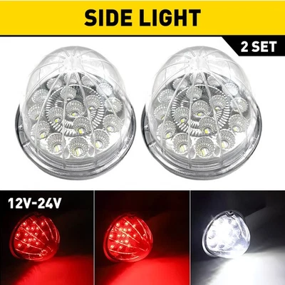 Dual Revolution Double Fury Turn Signal Red White 17LED Watermelon Light 2PCS - Imagem 1 de 4