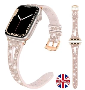 Für Apple Watch Bling Silikon Armband Strap Series 9 8 7 6 5 4 SE Farbwechsel - Bild 1 von 16