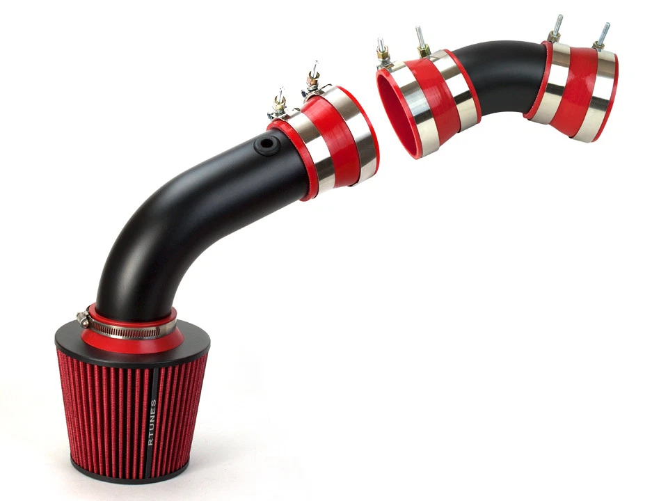 Matte Black/Red 96-99 Chevy C1500 K1500 Suburban 5.0/5.7 Cold Air Intake - Image 1 of 4