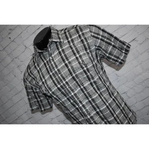 Wrangler Retro Western Shirt Mens Size Large Pearl Button Snaps Gray Plaid - Picture 1 of 7