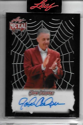 2025 LEAF METAL HALLOWEEN JOHN CALIPARI BLACK WEB PRIZM REFRACTOR AUTO 1/3 - Image 1 of 2