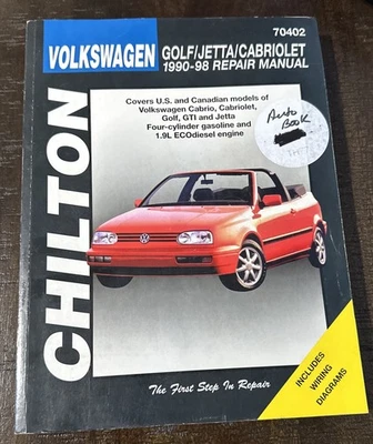 Volkswagen VW Golf/jetta/cabriolet 1990-98 manual de reparación Foto 1 de 2
