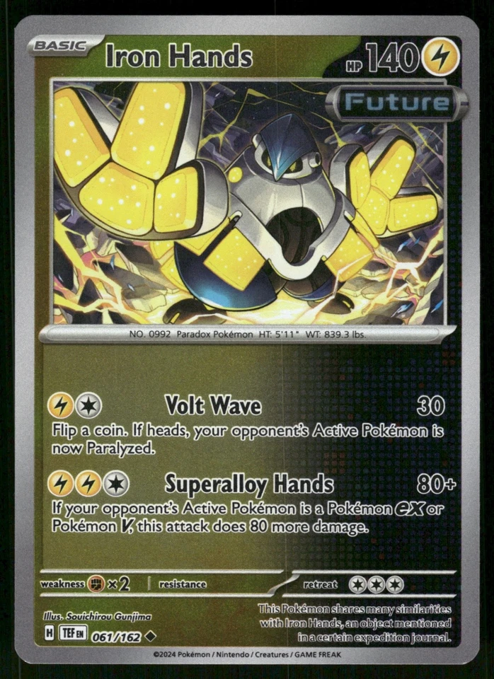 Iron Hands 061/162 TEF SV05: Temporal Forces Reverse Holo NM - Image 1 of 2