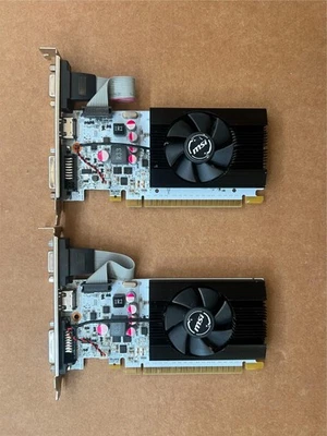 LOTE DE 2 TARJETAS DE VIDEO MSI NVIDIA Geforce gt 730 n730k-1gd5lp/oc 2gb gddr5 pci-e Foto 1 de 4
