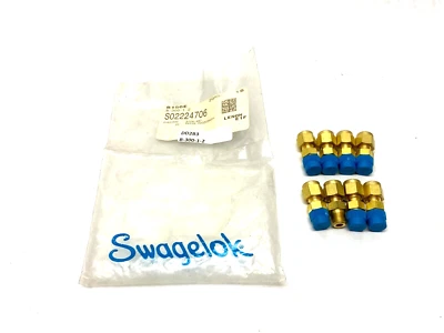 Swagelok B-300-1-2 Brass Compression Tube Fitting 3/16" Tube 1/8" MNPT PKG OF 8 - Image 1 of 4