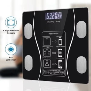 Báscula de grasa corporal inteligente inalámbrica LED digital baño báscula de peso composición corporal - Imagen 1 de 12