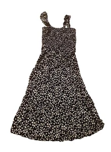New Look Girls Black & White Cotton Midi Dress Size Age 12 Years Sundress New - Picture 1 of 5