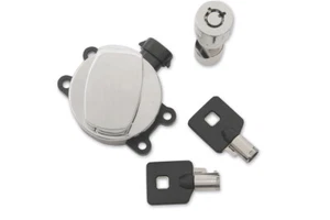 Side Hinge Ignition Switch Chrome with Fork Lock fits Harley Davidson - Picture 1 of 1