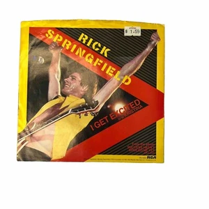 PICTURE SLEEVE ONLY - Rick Springfield I Get Excited 45 RPM Vinyl Record Vintage - Picture 1 of 2