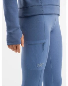 Arc'teryx RHO Heavyweight Bottoms women's XS Blue Polartec base layer fleece - Picture 1 of 8