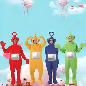 Adult Teletubbies Costume Halloween Cosplay Carnivail Outfits Cartoon Bodysuit - Picture 1 of 23