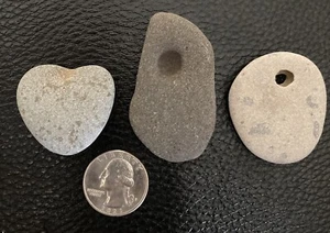 3 pz rocce naturali uniche del Michigan: a forma di cuore, Omarolluk OMAR, pietra grandine forata - Foto 1 di 5