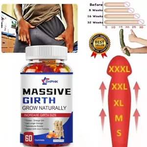 Male Enhancement 60 Gummies Booster & Thicker Last Longer Stronger,30 Day Supply - Picture 1 of 8
