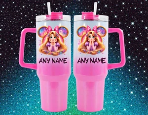 PERSONALIZED DISNEY RAPUNZEL SHIMMER TUMBLER 40 OZ - Picture 1 of 1