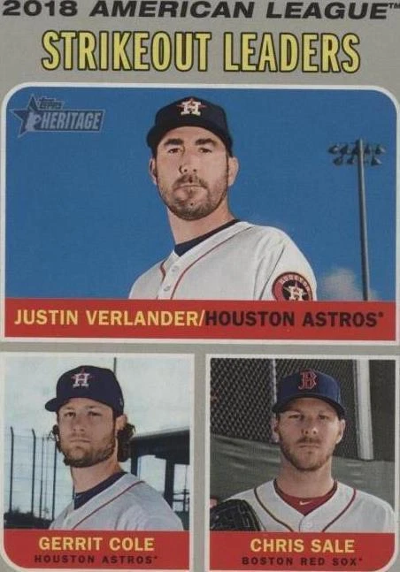 2019 Topps Heritage - Chris Sale Gerrit Cole Justin Verlander #72