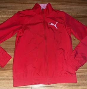 Puma Candy Red Light weight Jacket US L - Size 12 Australia -Full Zip - Picture 1 of 8