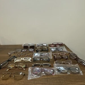 24 Lot Eyeglasses Frames Unbranded Mix New And Used Adults Frames Only - Picture 1 of 14